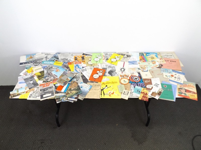lot 49 image: Large Lot of Vintage Road Maps, Brochures, Playbill, etc. Paper