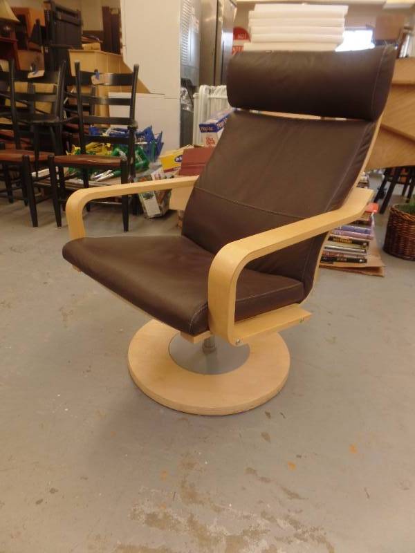 IKEA LEATHER CONTEMPORARY CHAIR