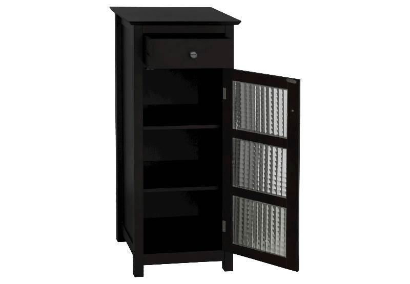 lot 7 image: New, In Box Chesterfield 1 Door Floor Cabinet with Drawer Dark Espresso - Elegant Home Fashions