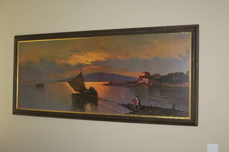 lot 4 image: Ocean by R. Salving Signed Framed Painting
