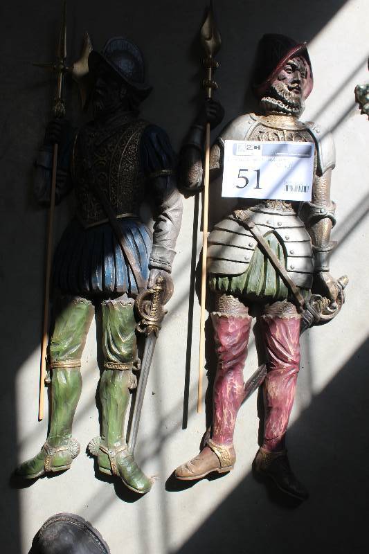 lot 51 image: Lot of (2) Spanish Guards Decorative Wall Art