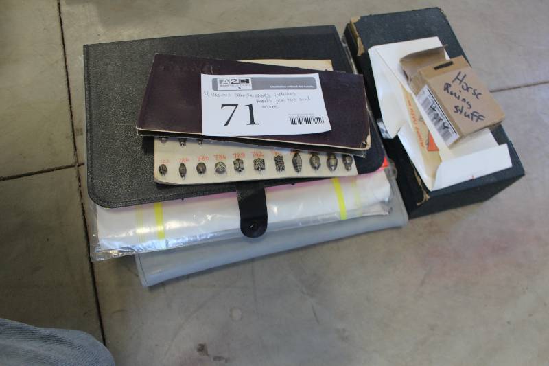 lot 71 image: Lot of (4) Sample Cases Includes Beads, Pen Tips, And More