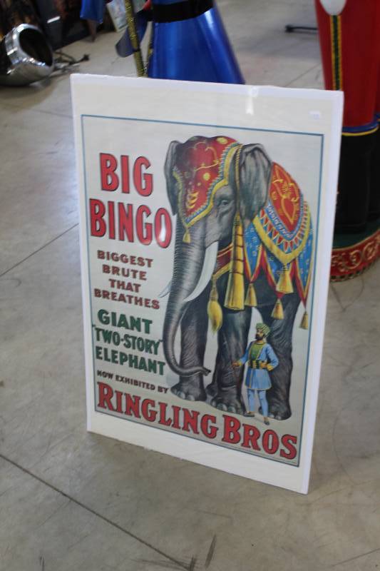 lot 82 image: Big Bingo Ringling Brothers Wall Art