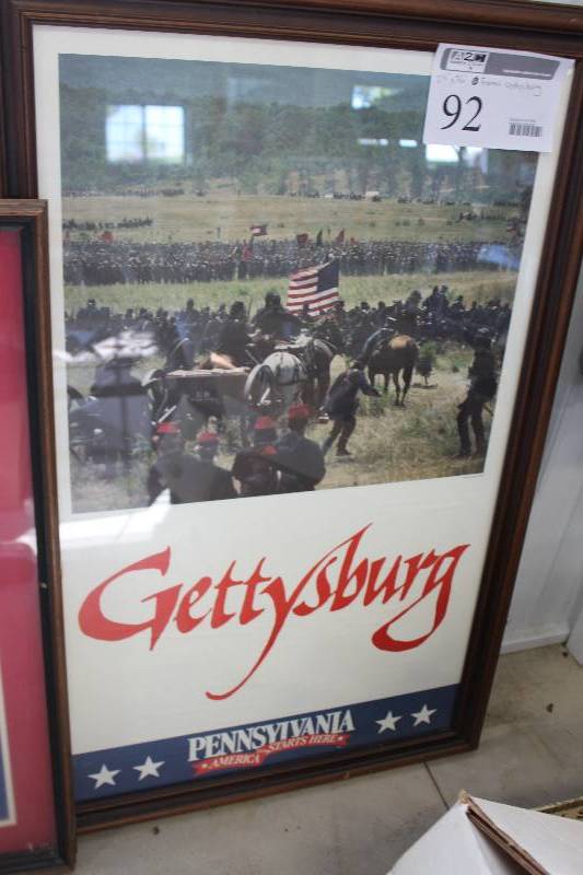 lot 92 image: Gettysburg Framed Wall Art