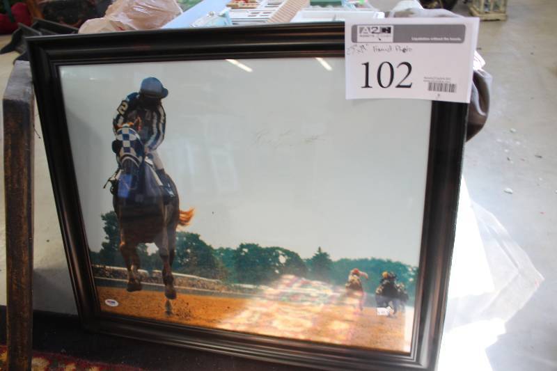 lot 102 image: Horse Race Signed Framed Photo