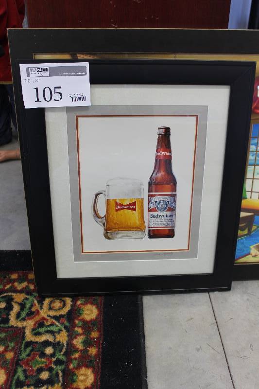 lot 105 image: Budweiser Beer by John Keely Signed Framed Matted Original Art