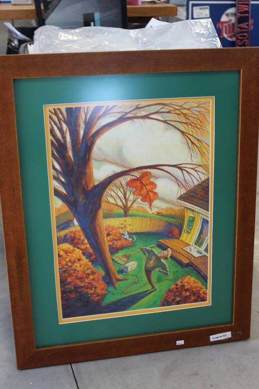lot 255 image: Fall by John Keely Signed Framed Matted Original Art