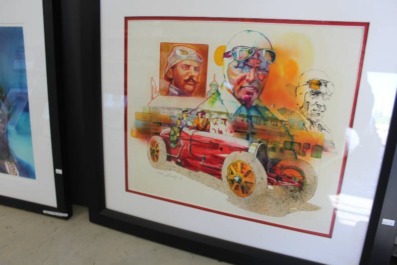 lot 258 image: Race Car Driver by John Keely Signed Framed Matted Original Art