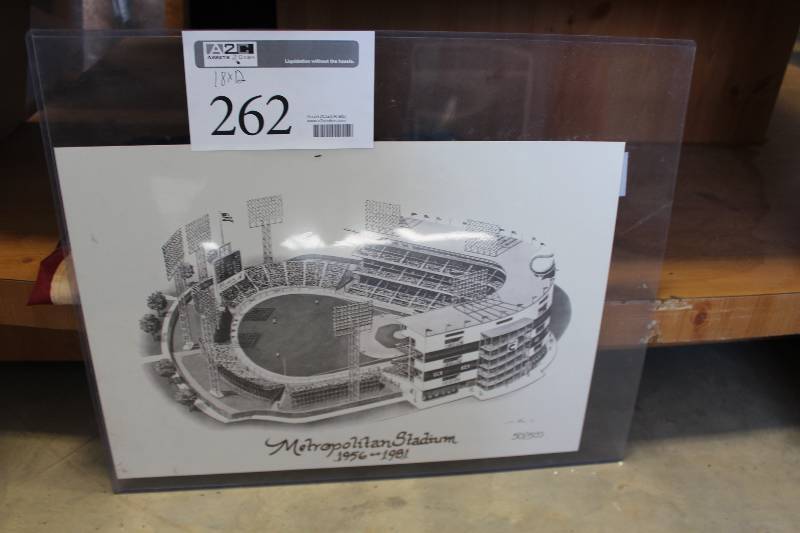 lot 262 image: Metropolitan Stadium 1956-1981 #50500 Numbered Wall Art
