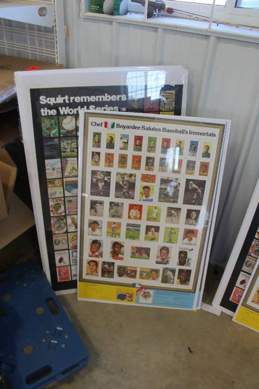 lot 270 image: Lot of (5) Chef Boyardee 50 Years All Stars Commemorative Posters, Squirt World Series Posters
