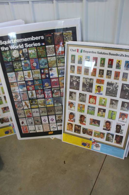 lot 271 image: Lot of (5) Chef Boyardee 50 Years All Stars Commemorative Posters, Squirt World Series Posters