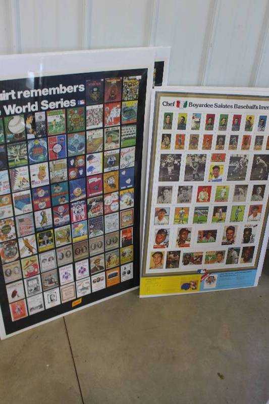 lot 273 image: Lot of (5) Chef Boyardee 50 Years All Stars Commemorative Posters, Squirt World Series Posters