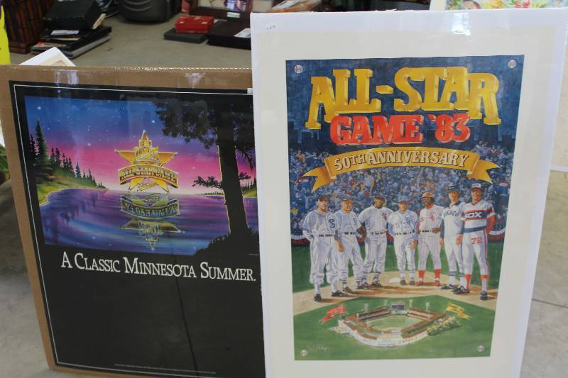lot 275 image: Lot of (2) Minnesota All Stars Poster, 1983 All Star Poster