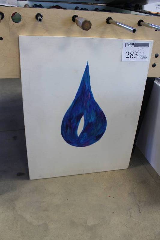 lot 283 image: Water Droplet Acrylic On Canvas Wall Art
