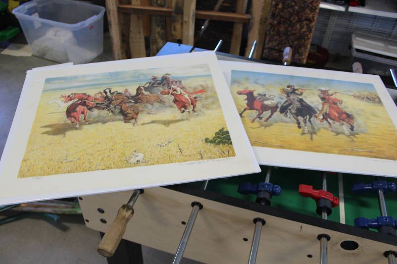 lot 285 image: Lot of (2) Horses by Remington Signed Numbered Prints #232275, #206275