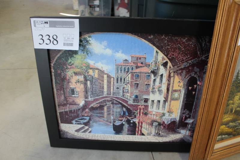 lot 338 image: Amsterdam Canal Framed Wall Art