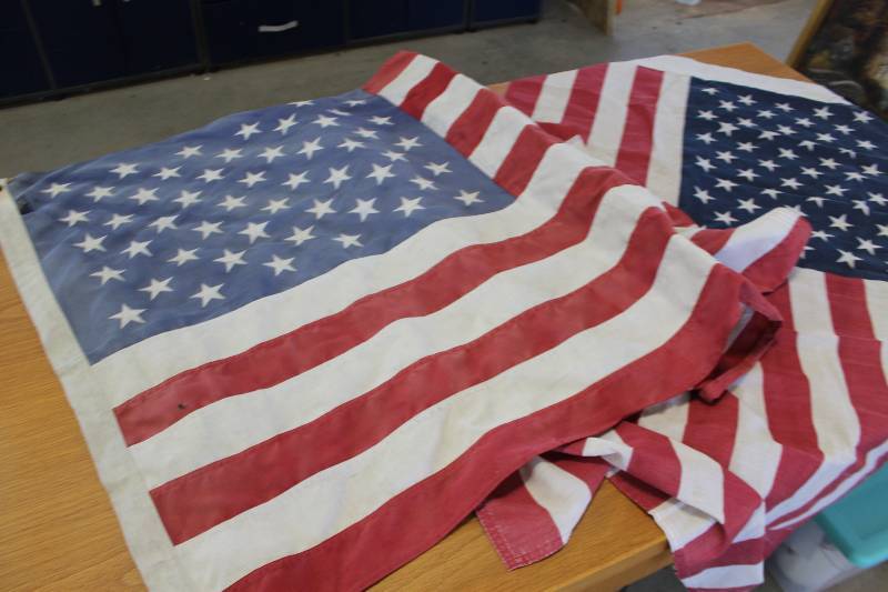 lot 296 image: Lot of (2) American Flags