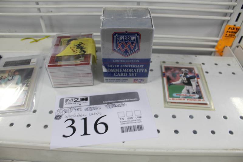 lot 316 image: Collectible Cards Includes Football, Baseball, Basketball, Elvis Presley, And More