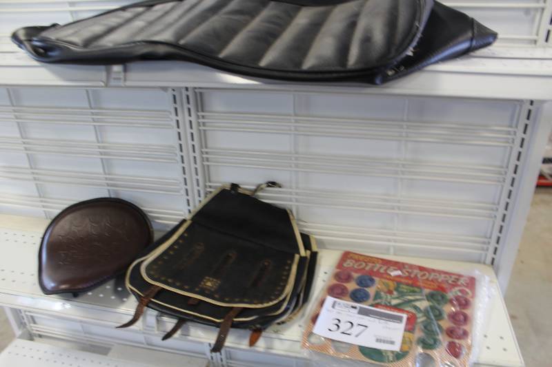 lot 327 image: Seat Pan, Seat Cover, Saddle Bags, Bottle Stoppers
