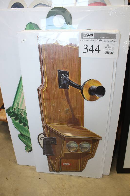 lot 344 image: Lot of (8) Vintage Kraft Wall Art
