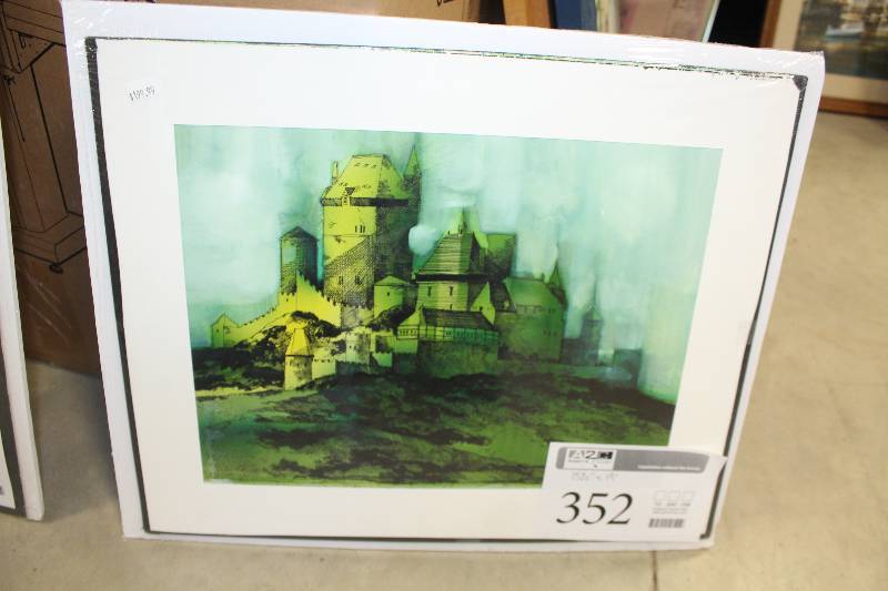 lot 352 image: Castle by John Keely Signed Original Art