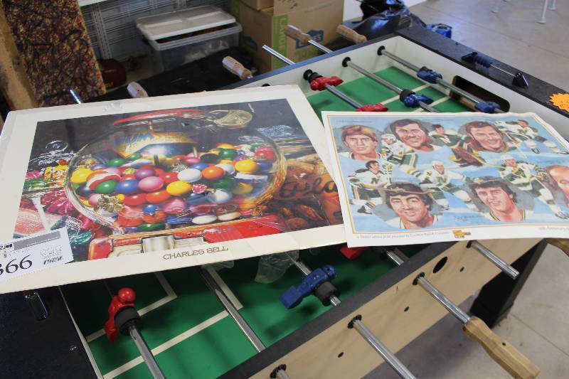lot 366 image: Lot of (2) Wall Art Includes Charles Bell Gumball Machine, Eastman Kodak 20th Anniversary All-Time Minnesota North Stars