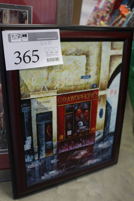 lot 365 image: Paris Signed Framed Matted Wall Art