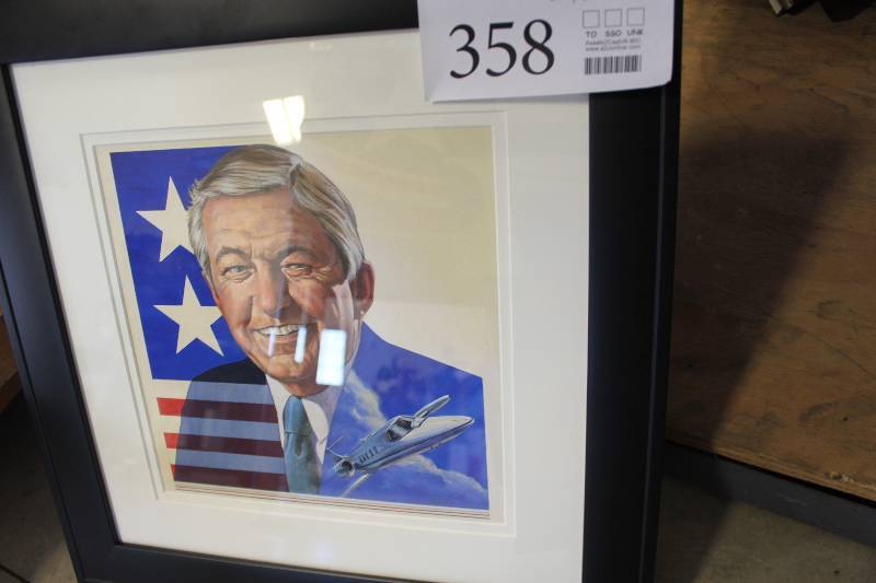 lot 358 image: Politician by John Keely Signed Framed Matted Original Art