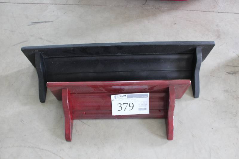 lot 379 image: Lot of (2) Wall-Mount Bookshelves
