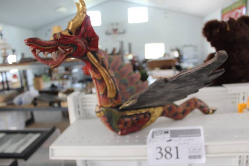 lot 381 image: Carved Wood Statue