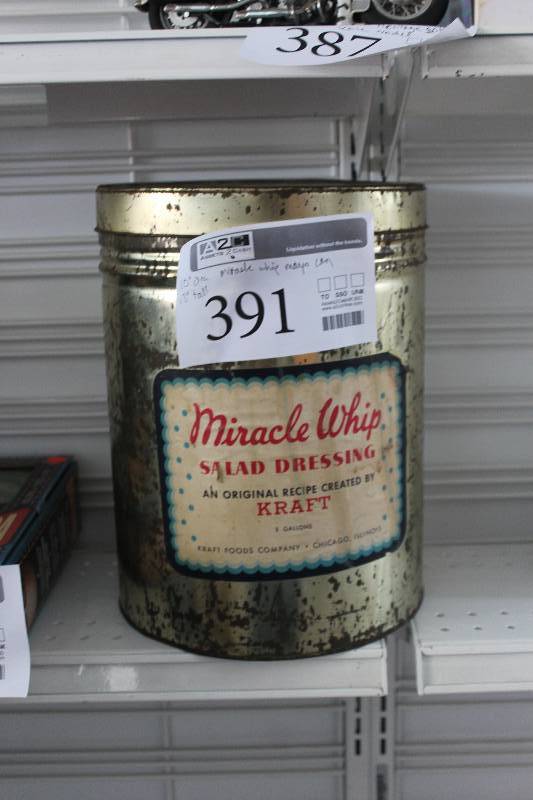 lot 391 image: Miracle Whip Mayo Can