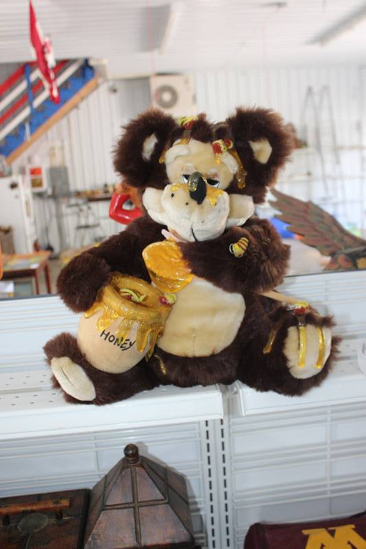 lot 393 image: Honey Bear Doll w Honey Pot