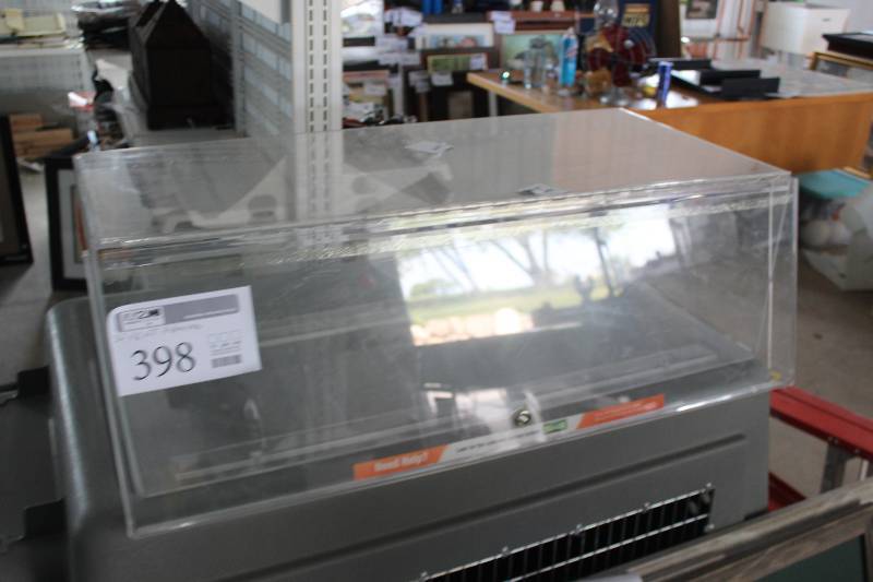 lot 398 image: Locking Hinged Door Plexiglass Display Case