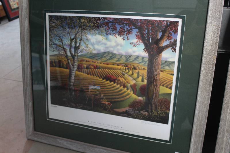 lot 405 image: Napa Valley Vineyards by Kim Behm #2562500 Signed Numbered Framed Matted Print