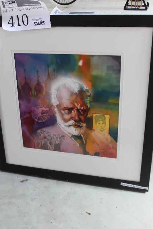 lot 410 image: Russia Water Painting by John Keely Signed Framed Matted Original Art