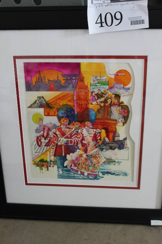 lot 409 image: Washington DC Watercolor Painting by John Keely Signed Framed Matted Original Art