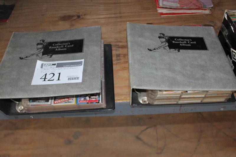lot 421 image: Lot of (2) Baseball Collectors Card Albums