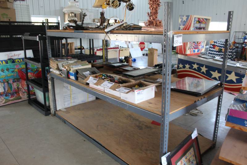 lot 455 image: 3-Shelf Metal Storage Rack