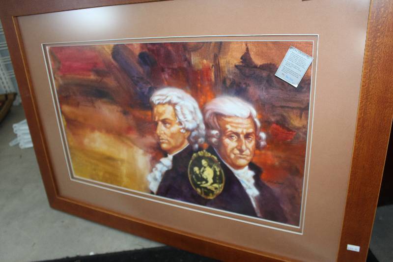 lot 435 image: Founding Fathers by John Keely Signed Framed Matted Original Art