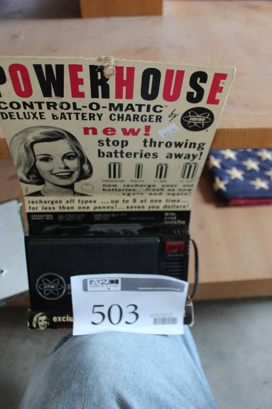 lot 503 image: Powerhouse Battery Charger Ad Poster