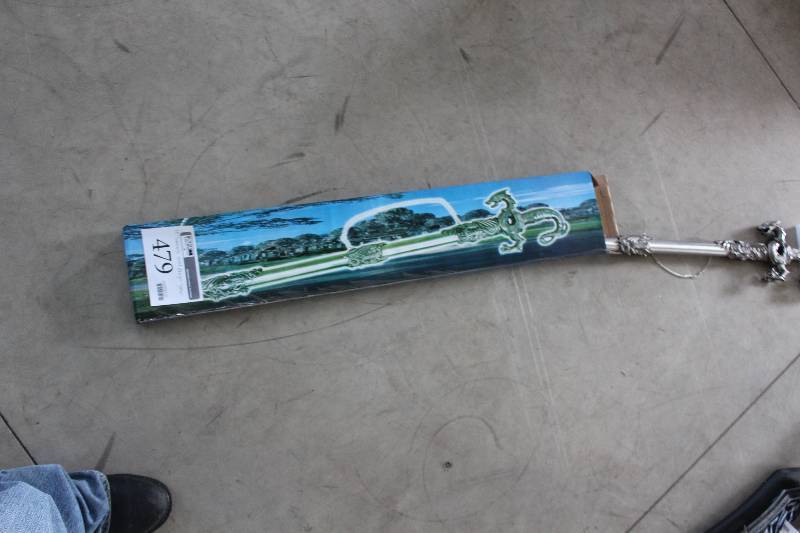 lot 479 image: 36in. Stainless Steel Dragin Saber