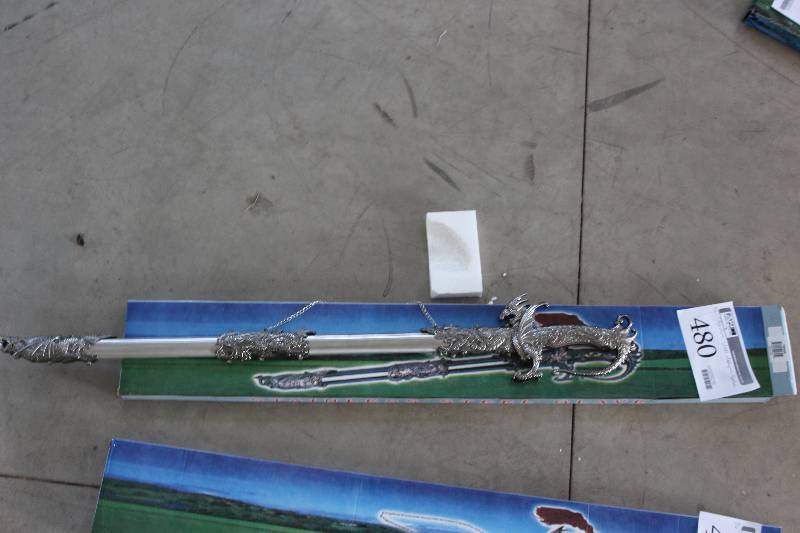 lot 480 image: 36in. Stainless Steel Dragin Saber