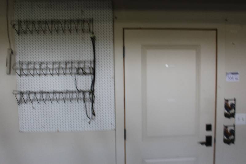 lot 531 image: Wall Lot Includes Pegboard, Baskets, Wall Hangers
