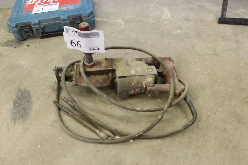 lot 66 image: Milwaukee Tools Heavy Duty Electric Chisel w 2-Bits