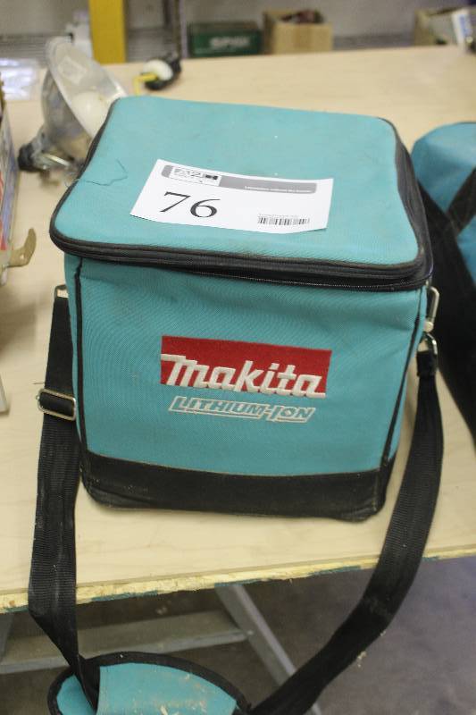 lot 76 image: Makita 18V Cordless Drill 2-Pack w Soft Side Carry Case, Chargers, Batteries