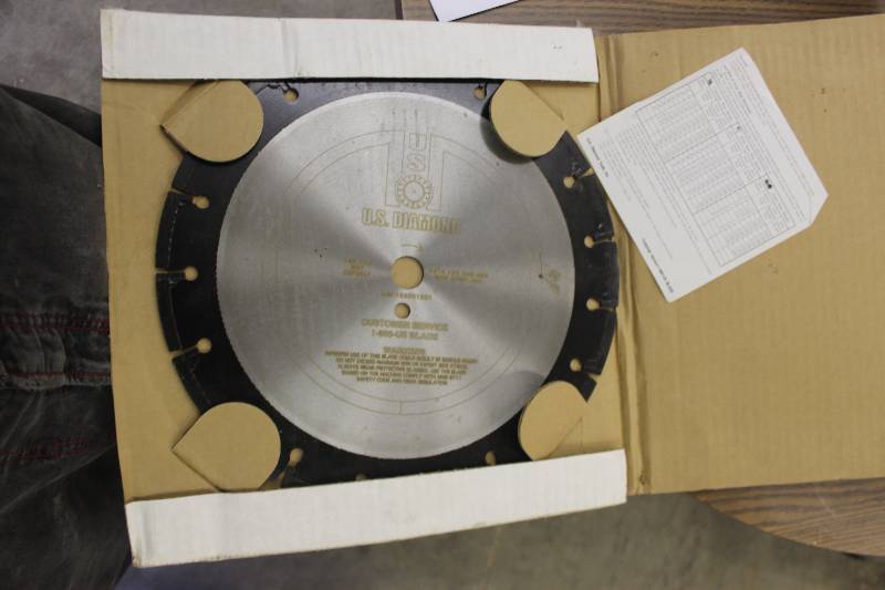 lot 104 image: U.S. Diamond 14 Inch Concrete Cutting Saw Blade w Diamond Tips