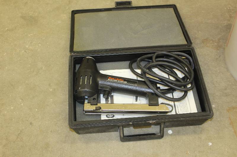 lot 112 image: Black & Decker Electric Stapler w Case, Manual