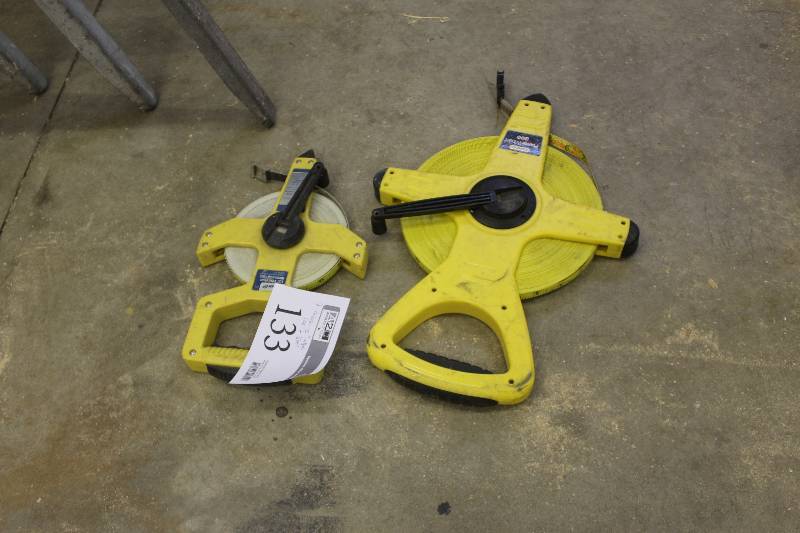 lot 133 image: Lot of (2) Measuring Tapes - 100 & 300 ft.