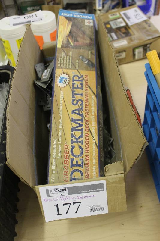 lot 177 image: Box Lot of Decking Hardware
