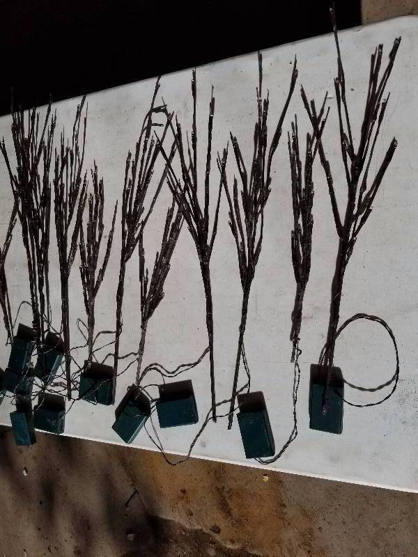 lot 60 image: LED illuminated decorative trees